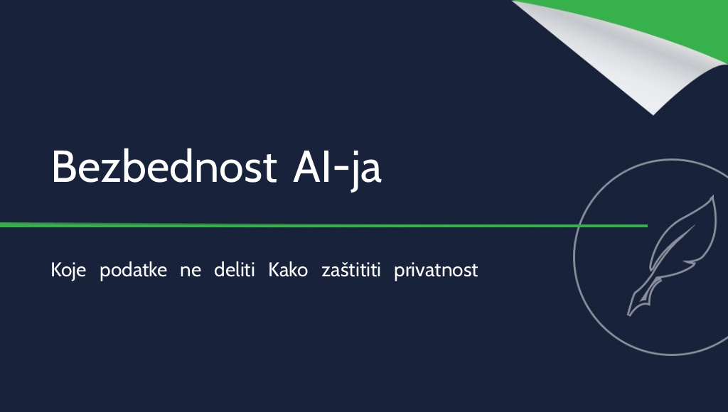 Bezbednost AI-ja: koje podatke ne treba deliti s veštačkom inteligencijom?