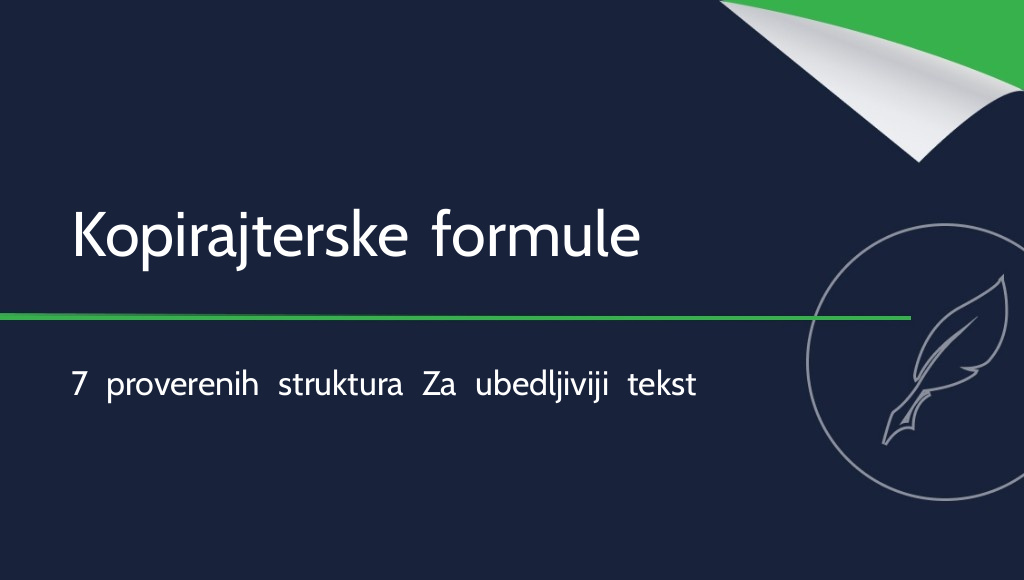 Kopirajterske formule: 7 proverenih struktura za ubedljiv tekst