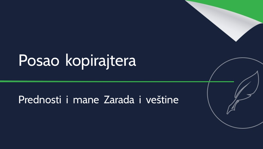 Da li vredi biti kopirajter? Prednosti i mane kopirajtinga