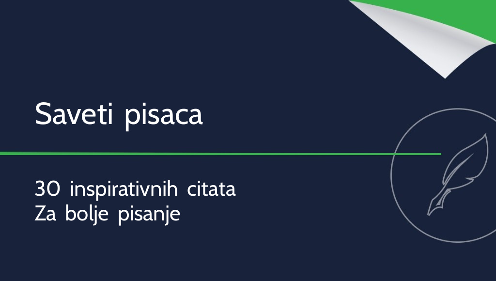 Saveti slavnih pisaca – 30 citata